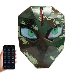 Smart LED Backpack – Hard Shell Bag with Glowing Eyes (ARMY GREEN)