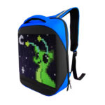 LED illuminated smart backpack with deer design.