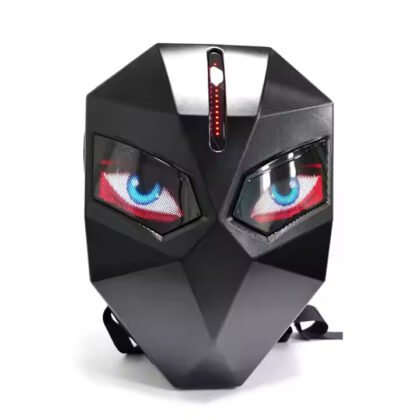 Smart LED Backpack – Hard Shell Bag with Glowing Eyes (CARBON GREY)