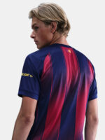 Authentic football jersey for BRC Home 2025/26 season, featuring vibrant blue and red design.