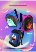 LED Backpack with colorful animated display for kids and teens.