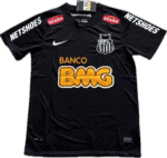 São Paulo FC black football jersey with sponsor logos and team crest.