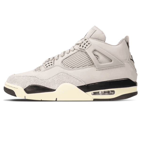 Air Jordan 4 Fossil Stone sneaker with neutral tones and modern design.