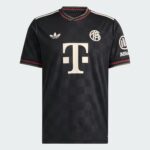 Authentic Bayern Munich third football jersey for 2025/26 season, featuring stylish black design wit.