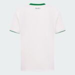 Official Al-Ahli Saudi away football jersey for 2025/26 season, white with green accents.