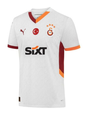 Galatasaray 2024/25 away football jersey with Turkish flag and club crest.