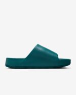 Comfortable teal slide sandal for casual wear.