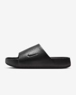 Black Nike slide sandal for casual wear and comfort.