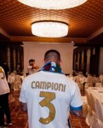 Napoli scudetto champion jersey 2023/24 with player name and number. Authentic football merchandise.