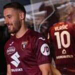Official Torino FC 2024/25 home football jersey with team logo and sponsor details.