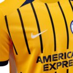 Brighton away football jersey for 2024/25 season with Nike logo and American Express sponsor.