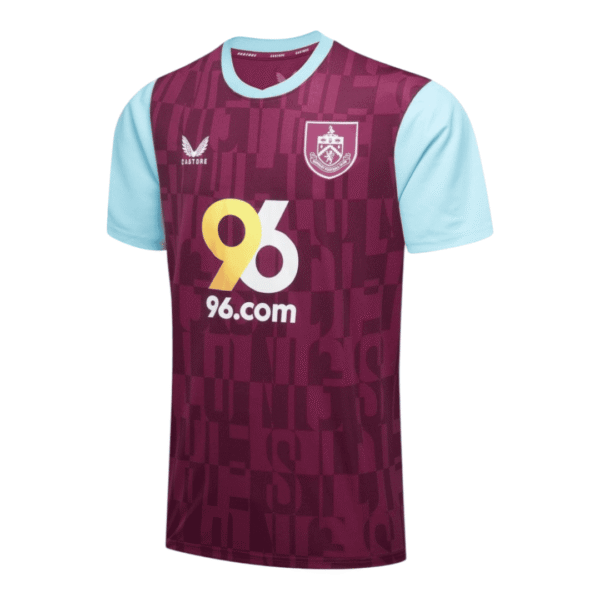 Authentic Burnley FC 2024/25 home football jersey with club crest and sponsor logo.