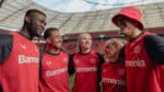 Bayer Leverkusen 2024/25 home football jersey with team logo and sponsor.