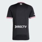 River Plate away football jersey 2025/26, black with red and white accents.