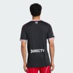 Official River Plate away football jersey 2025/26 season, black with red and white accents.