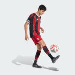Authentic River Plate away football jersey 2025/26, featuring team colors and logo. Perfect for fans.