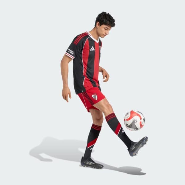 Authentic River Plate away football jersey 2025/26, featuring team colors and logo. Perfect for fans.