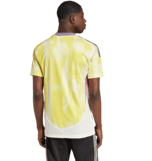 Juventus 2024/25 away football jersey, yellow and white design, for authentic matchday wear.