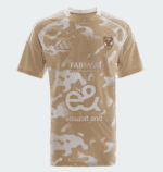 High-quality Al Ahly third football jersey for 2024-2025 season, featuring a beige camouflage design.