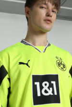 Dortmund 2025/26 anniversary long sleeve football jersey with club logo and sponsor.