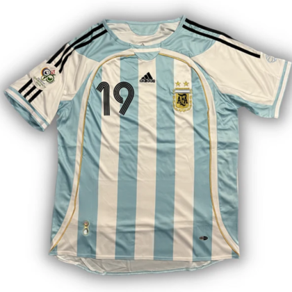 Argentyna Home No.19 MESSI ADIDAS 2006 World Cup