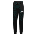 Comfortable Nike black sweatpants with white logo, ideal for sports and casual wear.