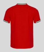 Portugal national team home football jersey 2025, red with black and white accents.