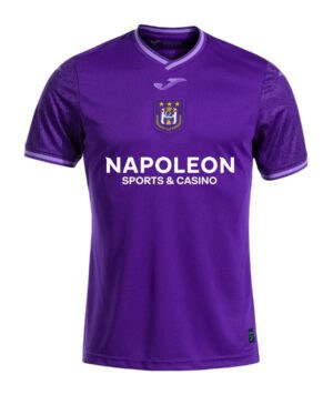 Anderlecht 2024/25 home football jersey in purple with club crest and sponsor logo.