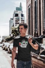 Men's National Day 50 Cotton T-Shirt with UAE Flag Graphic.