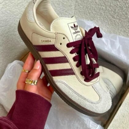 adidas Samba OG Wonder White Maroon