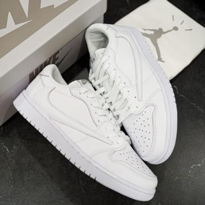 Travis Scott × Air Jordan 1 Low White Party