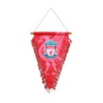 Liverpool FC team flag with club crest, ideal for sports events and stadium displays.