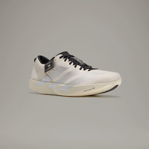 Adidas Y-3 cream Adios 9 training shoes with sleek design and lightweight comfort. Perfect for runni.