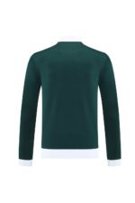 Dark green Adidas jacket with white accents, ideal for sports and casual outings. Made from high-qua.