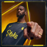 Official Everton away football jersey 2024/25 season, featuring modern design and team logo.