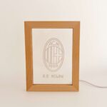 LED lamp with A.C. Milan logo, decorative football merchandise.