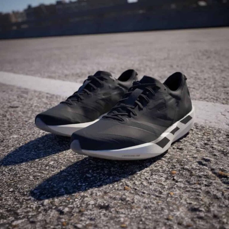 Adidas Adizero Adios 9 lightweight running shoes for speed and performance. Perfect for race days an.