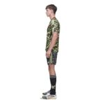 Green camouflage Adidas Bape football jersey for fans.