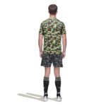 Green camouflage football jersey for men.