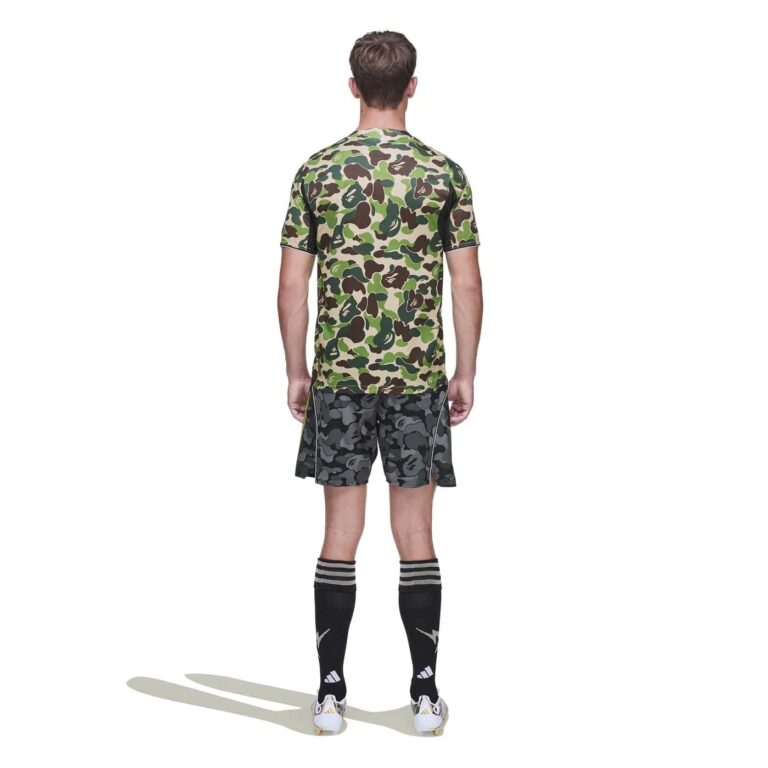 Green camouflage football jersey for men.