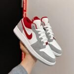 air jordan 1 Low Light Smoke Grey Gym Red - uaessss