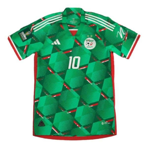 Algeria special edition green football jersey for 2024 with team logo and number 10.