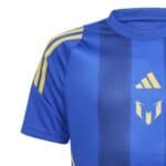 Argentina blue Messi training jersey with yellow accents, official sportswear for football fans.