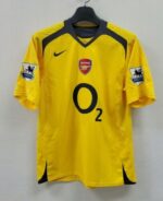 Arsenal 2006 away football jersey with Henry 14, yellow and black design, authentic Premier League k.