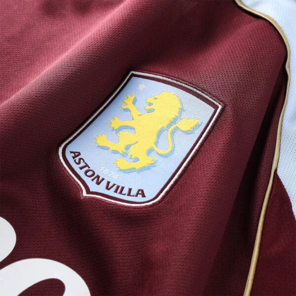 Official Aston Villa football jersey 2025/26 season, featuring club crest and premium fabric.
