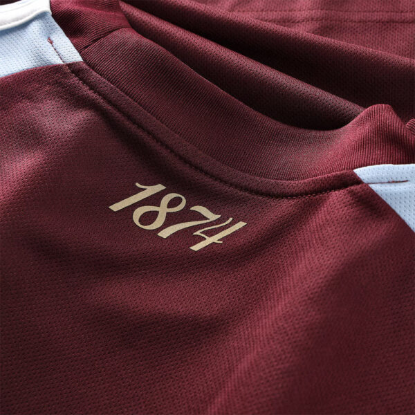 High-quality Aston Villa 2025/26 home football jersey in claret and blue. Perfect for fans and playe.