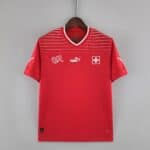 Switzerland 2022/23 World Cup home football jersey with Swiss flag and Puma logo.