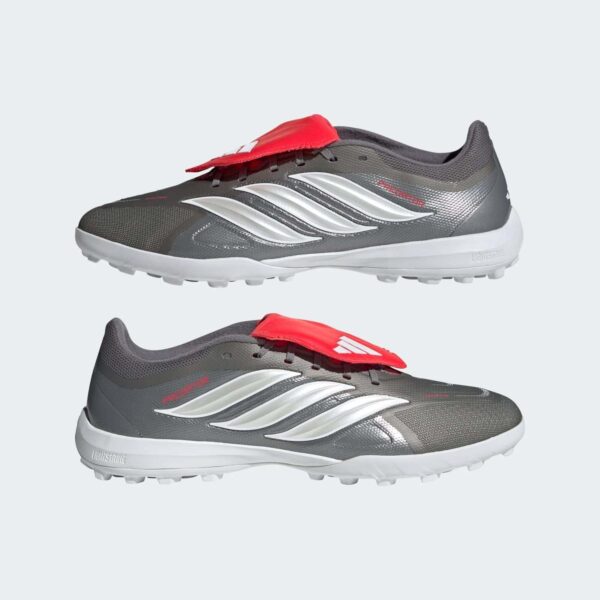 High-performance Predator League turf football shoes with fold-over tongue, lightweight design, and.