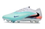 Nike Phantom 6 Elite Low FG firm ground soccer cleats in Pistachio Frost and Hyper Orange.