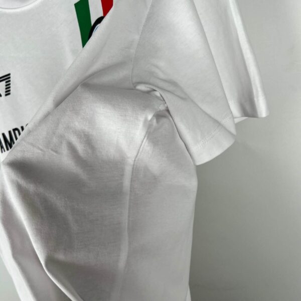 Authentic Napoli 2023/24 Scudetto champion jersey, white with team logo and commemorative details.